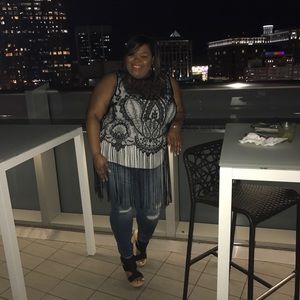 Torrid Black Fringe Top